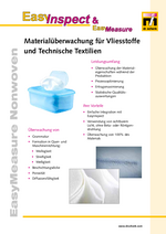 EasyMeasure für die Materialüberwachung von Vliesstoffen und Technischen Textilien