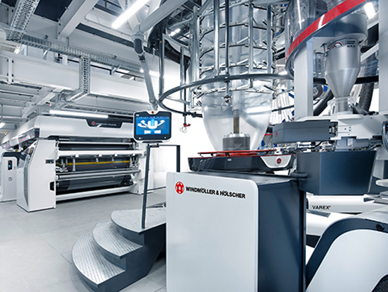 Blown film production Image source: Windmöller & Hölscher Blown film production Image source: Windmöller & Hölscher